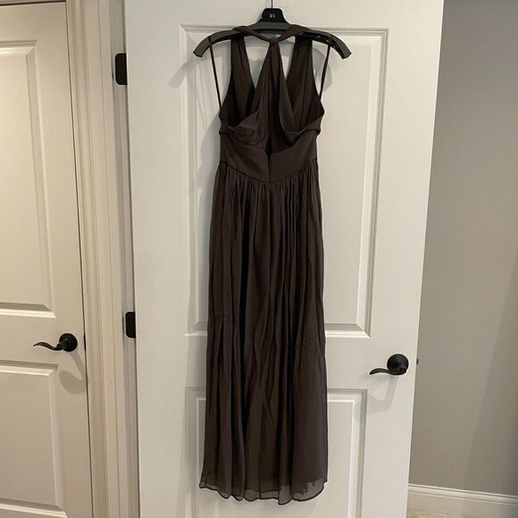 EUC Banana Republic Beaded Chiffon Halter Dress Sz. 2 - Picture 5 of 5